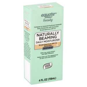 Equate Beauty Naturally Beaming Broad Spectrum Daily Moisturizer Sunscreen, SPF 15