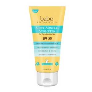 Babo Botanicals Sheer Mineral Sensitive Gentle Sunscreen Lotion - SPF 50