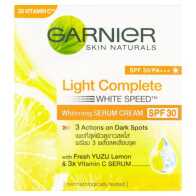 Garnier Light Complete White Speed Multi Action Whitening Day Cream Serum + Pure Lemon Essence