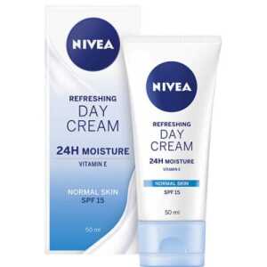 Nivea Refreshing Day Cream 24Hour Moisture Normal Skin SPF 15 With Vitamin E