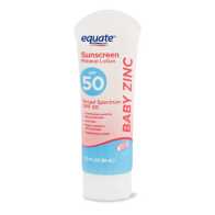 Equate Baby Zinc Sunscreen Mineral Lotion, Broad Spectrum, SPF 50