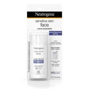 Neutrogena Sensitive Skin Face Liquid Sunscreen Broad Spectrum SPF 50