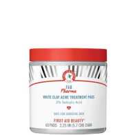 First Aid Beauty FAB Pharma White Clay Acne Treatment Pads 2 Salicylic Acid